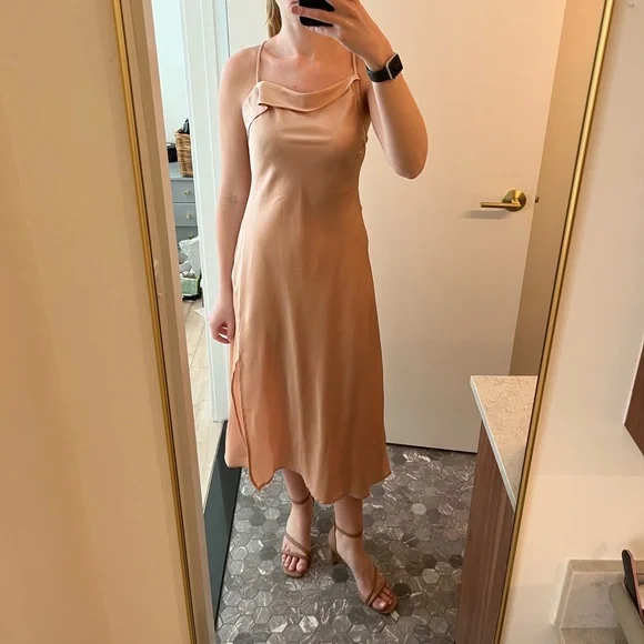 Astr | Dresses | Cowl Slip Maxi In Blush | Poshmark